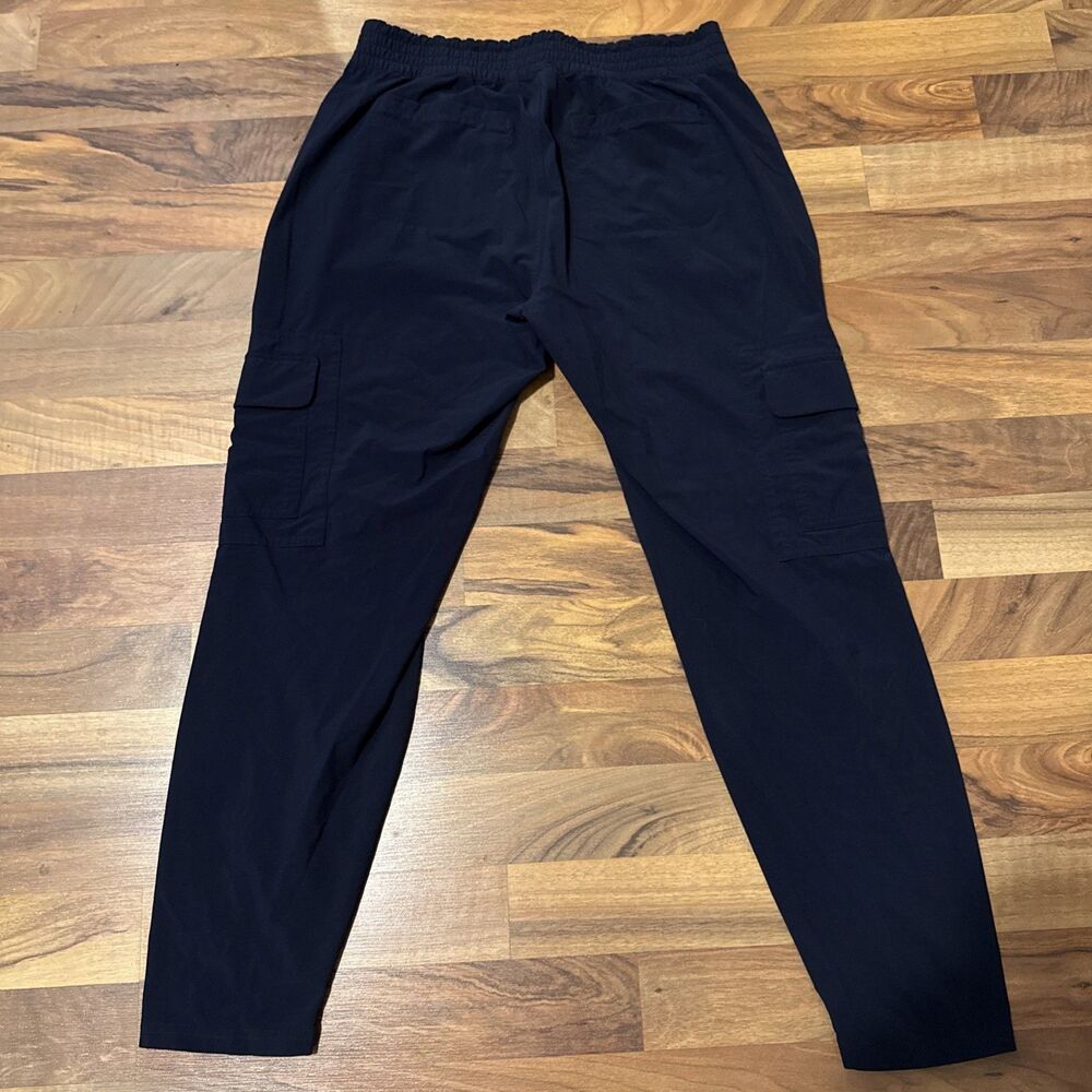 Black Athena Running Activewear Cargo Joggers Stretchy Waistband Size 6 - Picture 4 of 4